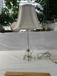 Vintage Lucite And Silver Table Lamp