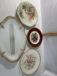 Lot Of Four Decorative And Serving Platters Dishes
