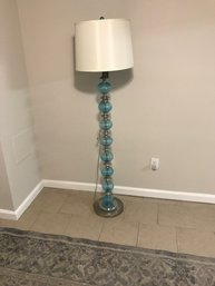 Pier 1 Imports Aqua Glass Floor Lamp Three Way Switch New With Tags