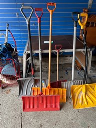 Lot Of Snow Shovels Various Sizes See Photos