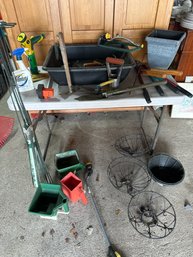 Garden Yard Tools Lot Planters Stakes Spreaders Clippers And More See Photos