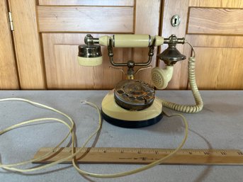 VINTAGE TT SYSTEM FRENCH STYLE ROTARY DIAL CREAM TELEPHONE