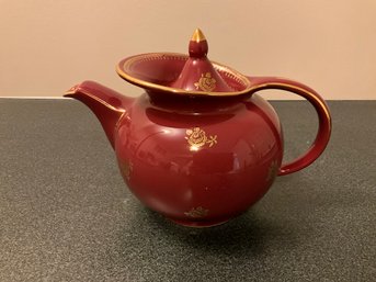 Vintage Hall Windshield Teapot Camellia With Standard Gold Pattern 6 Cups #0693