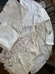 Lot Of Doilies Small Table Runners Many Hand Embellished