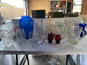 Antique Store Close Out  Lot  Of Vintage Pitchers And Vases See Photos