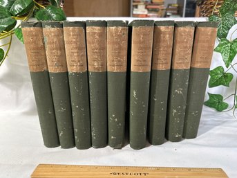 Antique Books The Library Of Standard English Illustrated Volumes One Through 10 Missing Volume Four