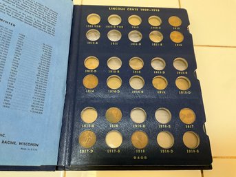 Lincoln Cents  Pennies 1909 To 1918 Coin Collector Book
