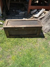 Vintage Hand Made Wooden Box 38 X 14 X 16 Great Storage Box