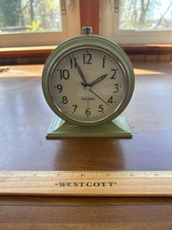 Big Ben Mint Green Clock Alarm Clock Vintage Clock Table Top Clock Works Great