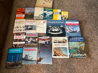 Large Lot Of Assorted Vintage Boating Books