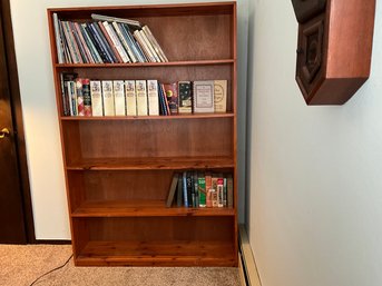Large Solid Wood Bookcase Shelving Unit - Contents Not Included
