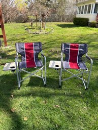 Set Of Folding Camping Chairs With Table In Excellent Condition 37 Inches High By 20 Inches Wide Great Buy