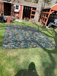 10x12 Camo Tarp Like New Great For Outdoor Equipment  Or Leen-to