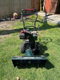 Craftsman 26 Inch Electric Or Pull Start Has One Flat Tire And Small Gas Leak By Primer Button But Runs Great