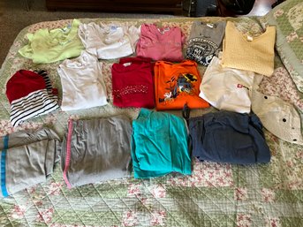 Large Lot Of Ladies, Medium, And Large Tops And Pants