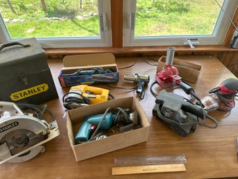 Lot Of Corded Power Tools, Saws Sanders Heat Gun See All Photos