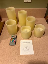 Flameless Candles Flickering Color Changing With Remote Timer 6 Pack In Box One Slightly Damaged See Photo