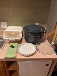 12x16 Roasting Pan, Pyrex Dish Brining Bags And Choice Storage Bin Great For Just About Anything