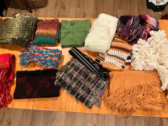 Huge Lot Of 14 Ladies Winters Scarves Scarfs