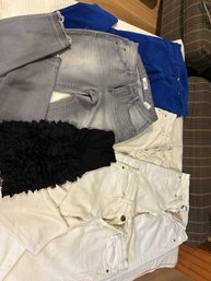 5 Pairs Of Ladies Designer Jeans Size 27 And Size 2 Skirt Current Elliot Kensie Carmar