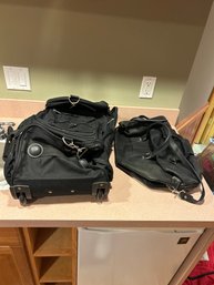 Pacsports  Adventure Carry Bag With Wheels And A Latico Leather Carry Bag Both In Good Condition