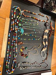 Estate Sale Jewelry Lot Of Ladies Vintage Fashion Necklaces See All Photos