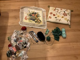Crocheted Pillow Crochet Materials Lot