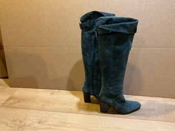 Vero Cuoio Blue Suede Boots Size 38