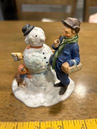 Norman Rockwell Snow Sculpture Bone China In Great Condition