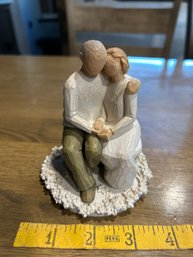 4 Inch By 4 1/2 Inch Willow Tree Anniversary Cake Topper In Great Condition
