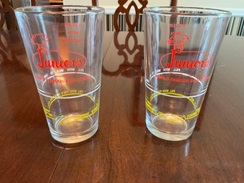 2 Junior's Brooklyn World Famous Egg Cream Recipe Mixing Glass