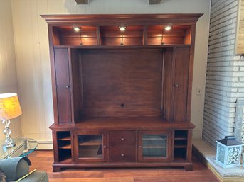 Romweber Two Piece Entertainment Center Will Hold Your Flat Screen And All Your Components With Storage