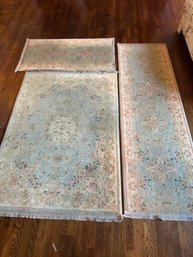 Set Of 3 Rugs Runner Muted Colors Very Pretty