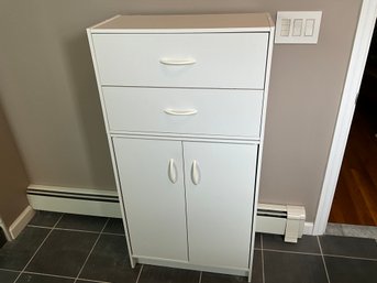 White Storage Cabinet With Drawers