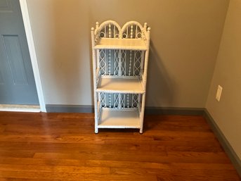 Vintage Wicker White Shelf