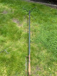 8 Ft Steel 4 Rung Plant Holder Slight Rust But In Great Shape