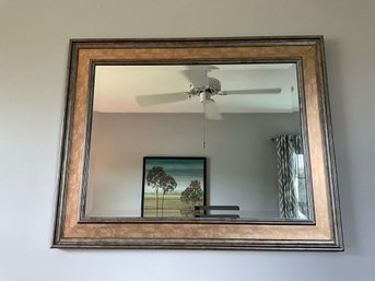 Metallic Gold, And Silver Painted Wall Mirror