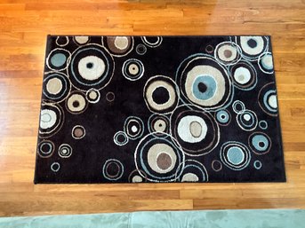 Encore Collection Area Rug Amoeba Dark Wine  3 Ft 3 Inch By 5 Ft 3 Inch