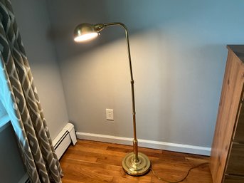 Vintage Adjustable Brass Floor Lamp