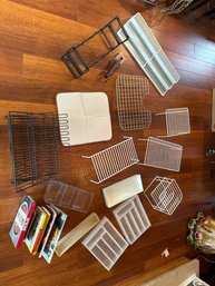 Large Lot Of Kitchen Organizers For The Cabinets And Drawers, Wine Rack, Drying Matt Drying Rack See Photos