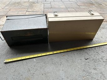 Metal Ammo Box And Metal Storage Box Both In  Nice Condition