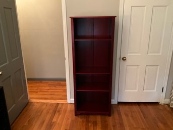 Set Of 2 Dark Wood  Bookcases Shelving Units With Adjustable Shelves