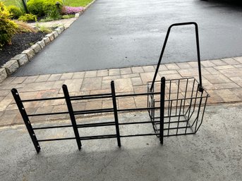 12 X 13 X 9 1/3 Inch Metal Bucket And Steel Sliding Rack