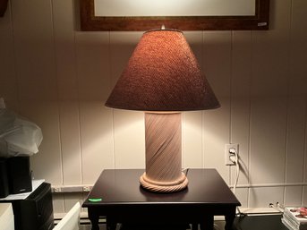 Boho Chic PENCIL REED RATTAN COLUMN LAMP