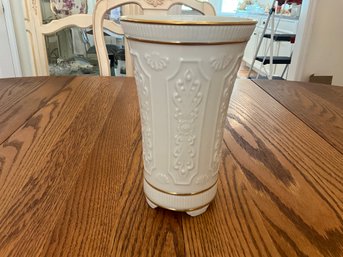 Lenox Cream And 24k Gold 8.75 Inch Vase - Traditional Decor