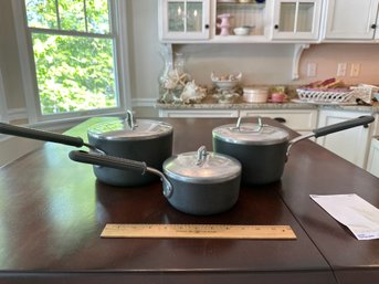 Lot Of Magnalite Professional Anondized Cookware 3 Sauce Pans With Lids 1 2 And 3 Quart 3 Frying And 7 Qt