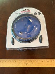 Craig CD2808-BL Personal CD Player With Headphones In Blue And Black Looks New