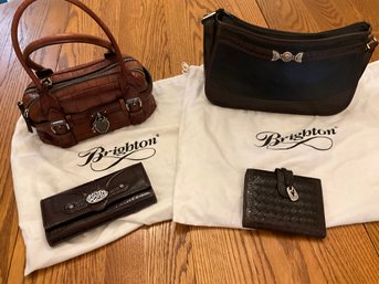 2 Brighton Pocketbooks And 2 Brighton Wallets With Dust Covers