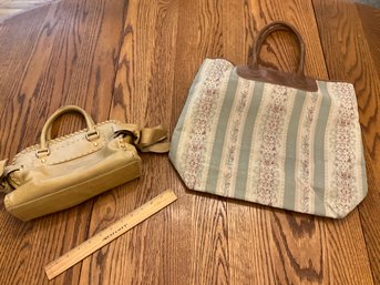 2 Pocketbooks Purses, Talbots With Bows On Side And J Jill Tote