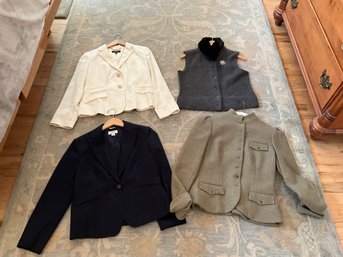 4 Ladies, Dress Coats, Size 10, And Size Medium 3 Talbots 1 Ralph Lauren